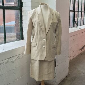 Vintage Brooks Brothers Pure Irish Linen Skirt Suit, Size 10/12